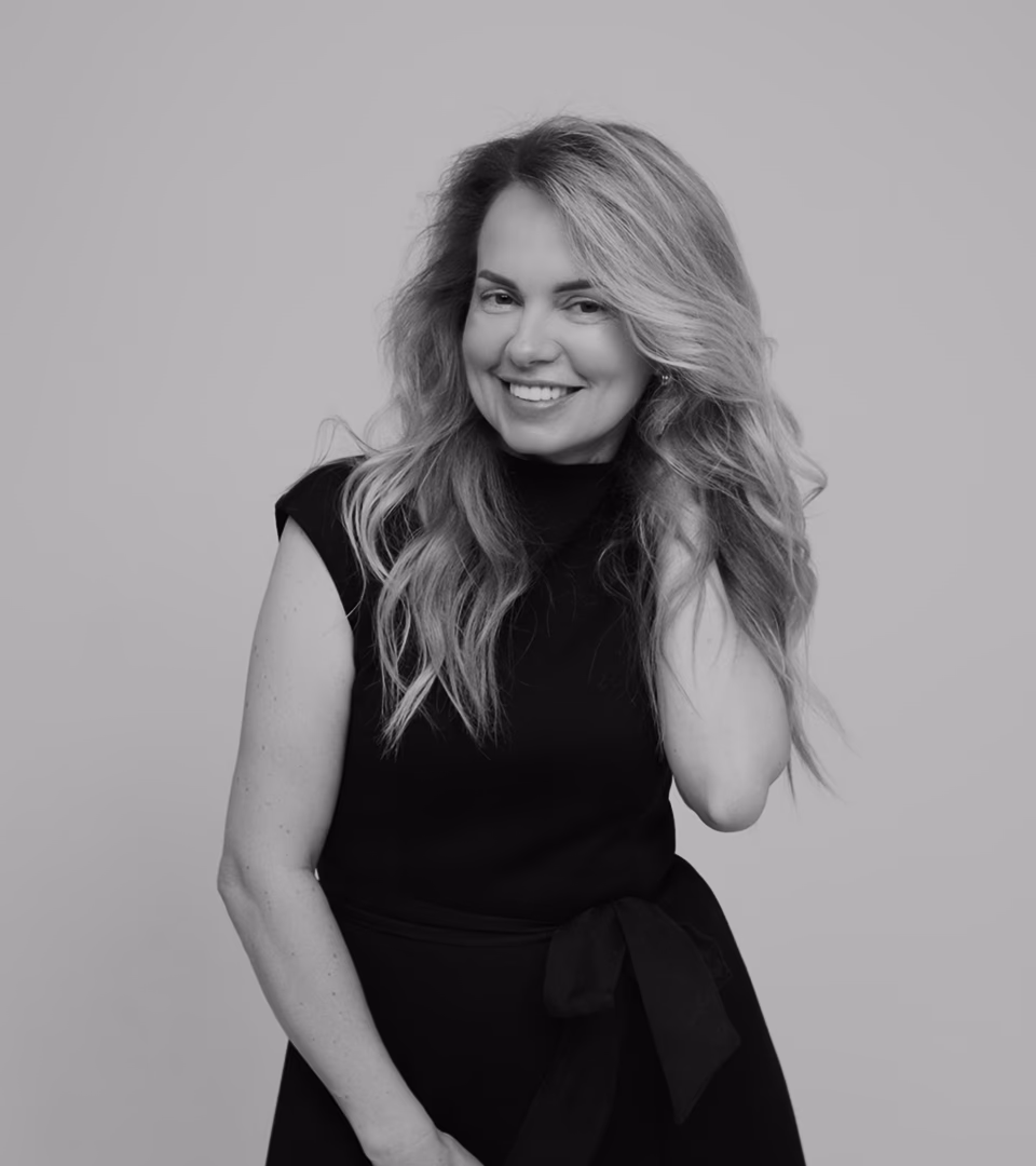 Model with styled hair